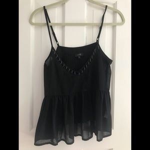 Black tank top w peplum
